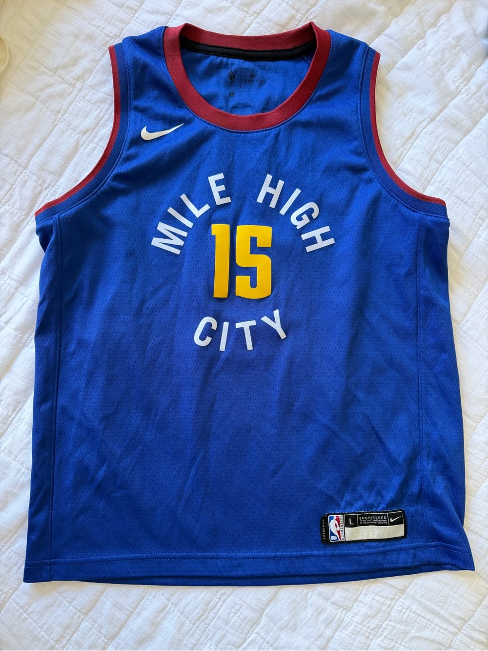 Nike Swingman Nikola Jokic Mile High City #15 Jersey Men’s size Large